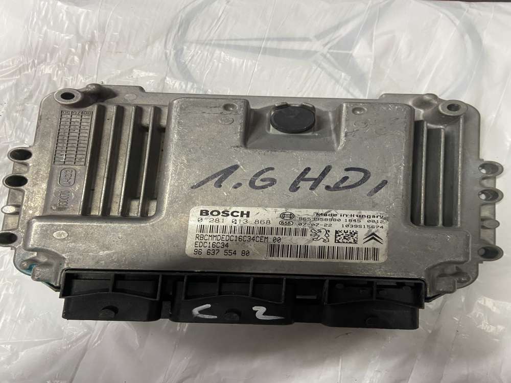 0281013868 Peugeot 207 1.6 HDI Motor Beynİ  EDC16C34