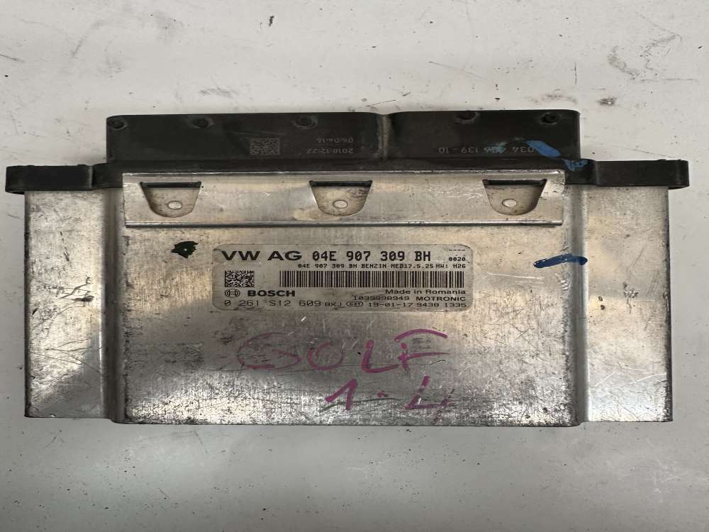 04E907309BH VOLKSWAGEN GOLF MED17.5.25 MOTOR BEYNİ  0261S12609
