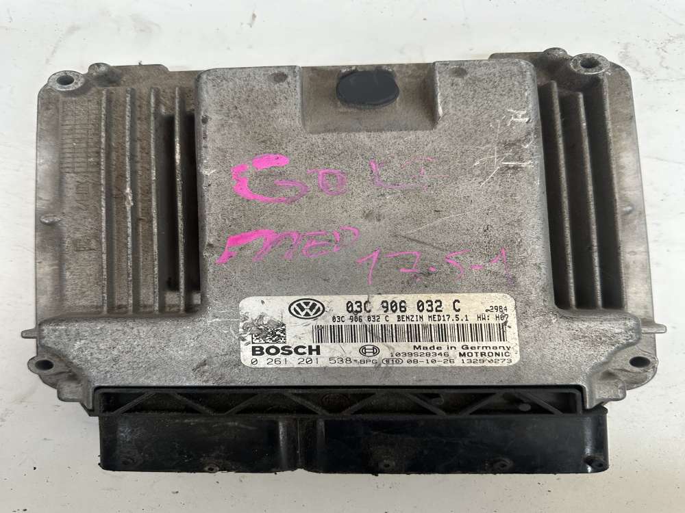 0261201538 03C906032C VW Golf 1.4 Motor Beyni Med17.5.1